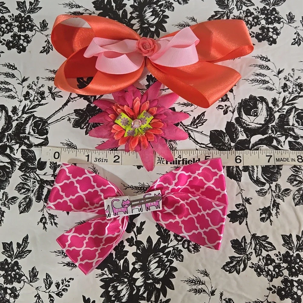 Pink and Orange Hair Accessories Set B16